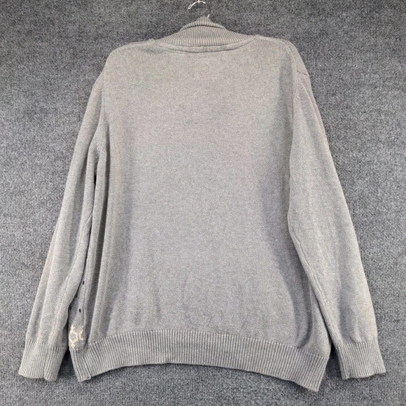 Weatherproof Vintage Men's Pullover Shawl Collar Sweater Gray Large Fair Isle - Picture 6 of 15